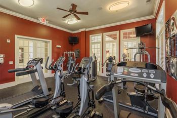 Fitness center with modern equipment